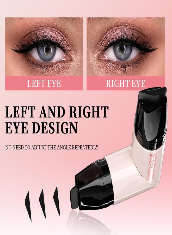 KTouler 2 Pack Black Eyeliner Stamp,One-Piece Liquid Gel Eyeliner Stencil Set for Perfect Wings,Long Lasting Waterpoof & Smudgeproof Foldable Makeup Eye Liner Tool - Image 5